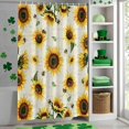 thumbnail image 4 of Shower Curtain, Country Yellow Sunflower Bee Waterproof Shower Curtain Set with Hooks for Bathroom Showers,Stalls and Bathtubs,60x72In Spring Floral Botanical, 4 of 9