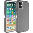 thumbnail image 4 of Entronix Funda Resistente para iPhone 11, Triple Capa, Resistente a Golpes y con Protección contra Caídas, Color Gris, 4 of 6