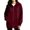*Wine, variant on ClodeEU Women's Long Sleeve Zip Up Drawstring Hoodie Jacket,Casual Loose Sweatshirt Coat with Pocket ,Women's Plus L