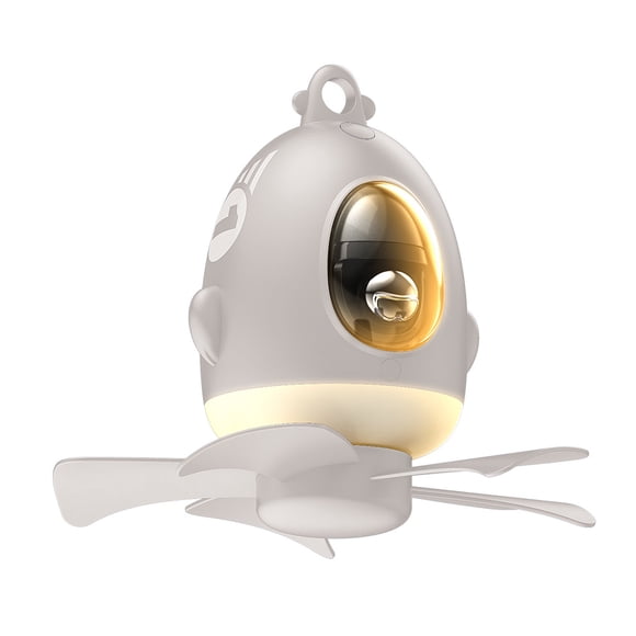 Billuyoard Ventilador de techo, enfriador de Control remoto colgante con luz nocturna, dormitorio, hogar, tienda de refrigeración desmontable sin Electrodomésticos Potencia directa blanca