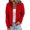 Red, variant on Bexdxz Women Casual Full Zip Up Cardigan Basic Jacket Lightweight Long Sleeve Sweatshirt Solid Color Jacket With Pockets Coffee 2XL