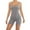 Dark Gray, variant on Women Backless Bodysuit Short Jumpsuit Summer Casual Bodycon Shapewear Playsuit Strappy Sexy V Neck Cami Top Stretch Workout All in One Shorts Jumpsuits Yoga Rompers