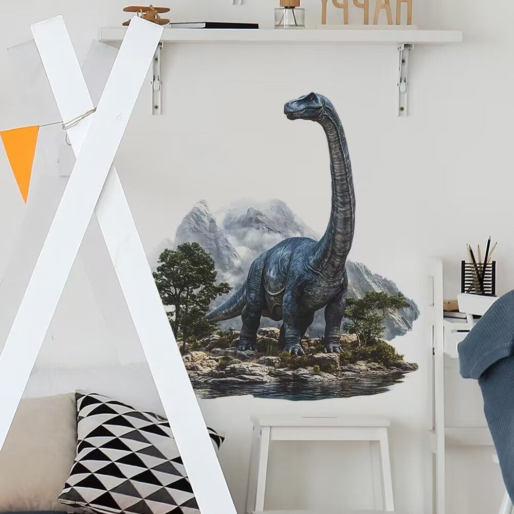 Large Dinosaur Wall Decor Decals Safari Wall Stickers Removable Peel and Stick Baby Nursery Kids Boys Bedroom Living Room Wall Art Murals Decoration