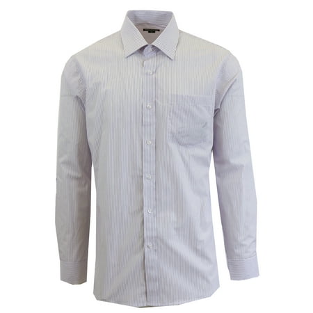 GBH - Men's 100% Cotton Long Sleeve Casual Dress Shirts - Walmart.com ...