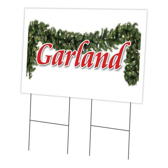 SignMission C-2436 Garland 24 x 36 in. Garland Yard Sign & Stake