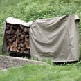 thumbnail image 3 of Sunnydaze Outdoor Weather-Resistant Durable Polyester with PVC Backing Firewood Log Hoop Cover - 8' - Khaki, 3 of 7