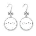 thumbnail image 1 of Boucles d'Oreilles Nœud Expression Visage Adorable Crochet Percé, 1 of 3