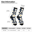 thumbnail image 2 of Fotbe Daisy Floral Calcetas Largas con Estampado para Hombre y Mujer – Calcetas de Compresión Transpirables y Elásticas, Viajar y Uso Diario Talla 5-11, 2 of 6