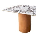 thumbnail image 4 of Pemberly Row Modern Ceramic White Marble Rectangular Dining Table, 4 of 6