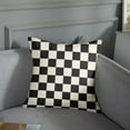 thumbnail image 5 of Throw Pillow Covers Home Decor Set of 4 Pillow Cases Decorative 18 x 18 Inches Cushion Couch Sofa Pillowcases Start Finish Race Checkered Complete, 5 of 6