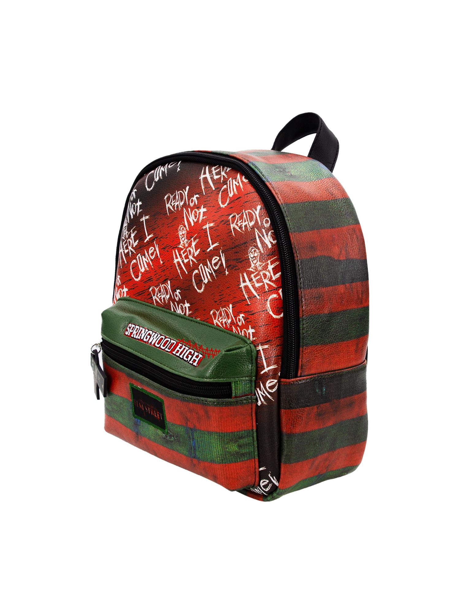 7369 A Nightmare on Elm Street Freddy Krueger Mini Backpack, Small Travel Loungefly A Nightmare On Elm Street Freddy Glove Stripe Mini  main image 3