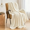 thumbnail image 1 of Cobija, Cobija Extra Suave con Tira, Mantas de Cama Acogedoras y Esponjosas para Sofá, Cama, Sillón, Mantas Ligeras y Versátiles para Oficina, Recámara, Picnic, Decoración Del Hogar, 50x60" Beige, 1 of 7