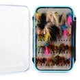 thumbnail image 2 of Mounchain  Fly Fishing Flies Lure Kit 64pcs Dry Wet Flies with Fly Box for Bass Trout Salmon, 2 of 7