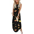thumbnail image 1 of LOVZFMLL Robes Sans Manches pour Femmes Col en V Couleur Unie avec Poches, 1 of 5