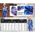 thumbnail image 5 of Oudiya Girls 2 Piece Tie Dye Sweatsuit Clothing Set Twist Front Hooded Sweatshirt and Sweatpants with Pockets, 7-8Y, 5 of 7