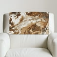 thumbnail image 5 of SCRAWLGOD Marble Print Brown Beige 2 Piece Non Slip Headrest Cover for Furniture Slipcovers,PU Leather Recliner Headrest Protector 17x27in Head Protector Cover for Home Decor, 5 of 7
