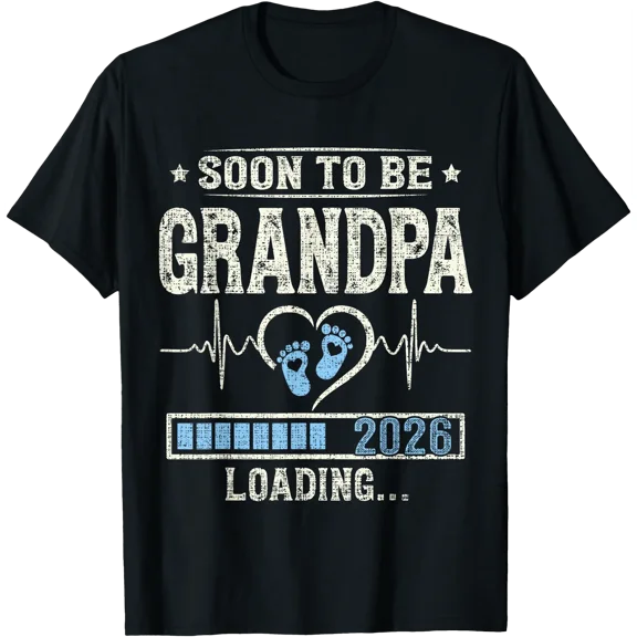Soon to Be Grandpa 2026 Expecting Baby Promoted Grandfather T-Shirt