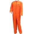 thumbnail image 2 of Boo! Inc. Conniving Convict Adult Men's Halloween Costume Orange Black Prison Jumpsuit, 2 of 6