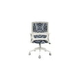 thumbnail image 4 of The Raynor Group Elizabeth Sutton Gramercy Fabric Swivel Task Chair White Grayscale Echo Silver, 4 of 6