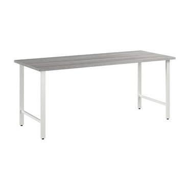 Hustle 72W Computer Desk with Metal Legs in Platinum Gray - Engineered Wood
