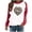 Red, variant on YUGYXL Halloween Sweatshirt for Women Funny Graphic Pullover Cute Ghost Skeleton Tops Long Sleeve Plus Size Fall Shirts Blue XL