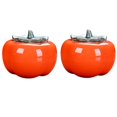 thumbnail image 2 of 2pcs Persimmon Ceramic Storage Jar Cute Persimmon Tea Airtight Candy Container Jar, 2 of 9