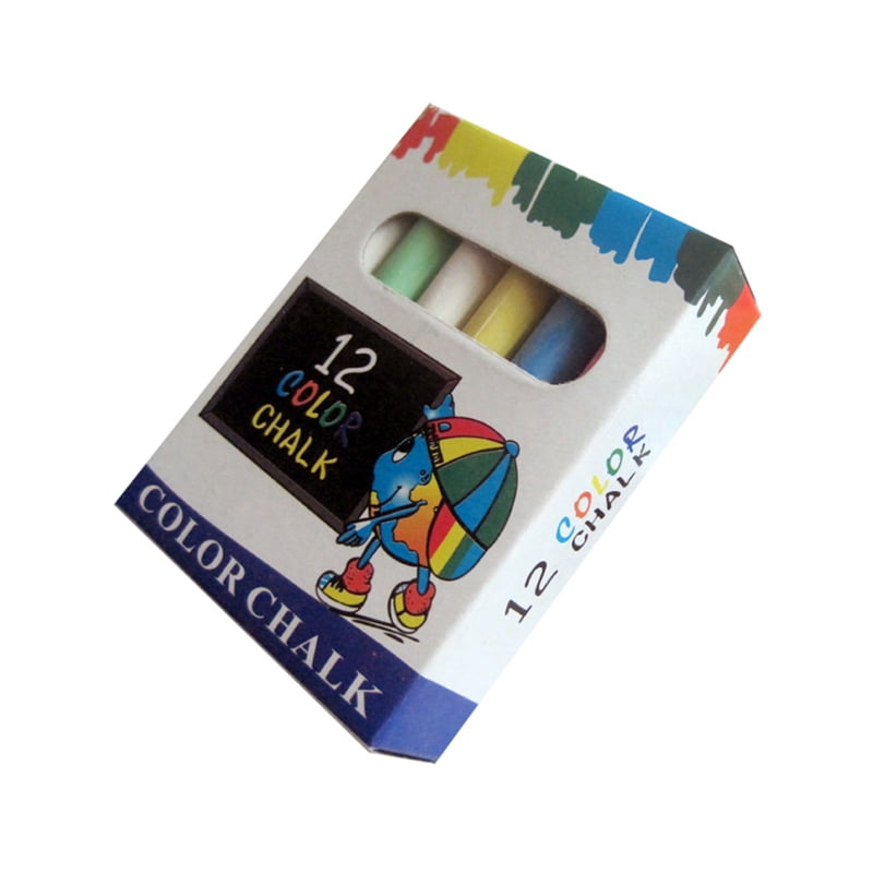 Clearance! 12pcs Dustless Chalks Replacement Colorful Chalks Art Floor Chalks Assorted Chalks Whiteboard Blackboard Chalks for Teachers Children Kitchen Playground Birthday Party