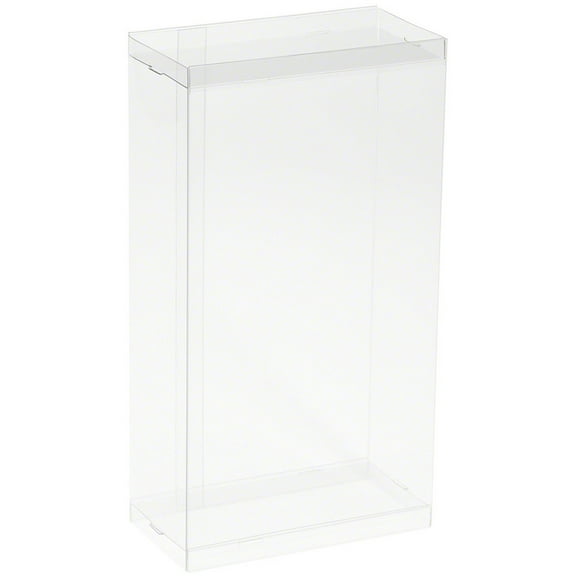 DollSafe Clear Folding Display Box for Large 7-8 inch Dolls and Action Figures, 5" W x 2.5" D x 8.5" H, Pack of 2