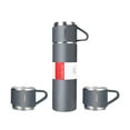 thumbnail image 1 of Fawoonu Portable 500mL Stainless Steel Insulated Water Bottle Set with 3 Lids, Perfect for Travel, Gym, and Outdoor Activities - Sweat-Proof & Durable Design, 1 of 7