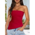 thumbnail image 4 of Womens Tube Top 2025 Summer Strapless Tops Red XL, 4 of 7