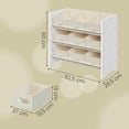 thumbnail image 4 of SONGMICS UGKR033W10 - Organizador de Juguetes para niños con 9 Cajas de Tela no Tejida, para habitación de niños y Sala de Juegos, Espacioso, 11.6 x 24.6 x 23.6 pulgadas, Blanco Nube, 4 of 8