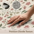 thumbnail image 6 of ODIKA 8'x10' Beige Blush Floral Vine Botanical Washable Area Rug Vintage Climbing Motif With Delicate Blooms And Leafy Branch Durable, Non-Slip for Living Room, Under Sectional, Family, 6 of 7