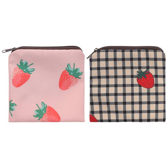 2 Pcs Sac pour Tampons pour Femmes Petite Pochette pour Tampons Pochette de Période Pochette Portable pour Serviettes Hygiéniques