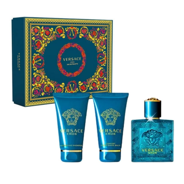 Set de 3 piezas de Perfume Versace Eros EDT de 50 ml para hombre