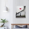 thumbnail image 3 of PRATYUS Canvas Wall Art Picture 16x20in for Living Room Bedroom Fall Decor Girls with Red Balloons 16x20in, 3 of 3