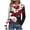 Rouge, variante sur Hauts d'Été pour Femmes Mode T-Shirt Blouse à Manches Longues à Col en V Imprimé Décontracté pour Femmes avec Fermeture Éclair Hauts Rose B L