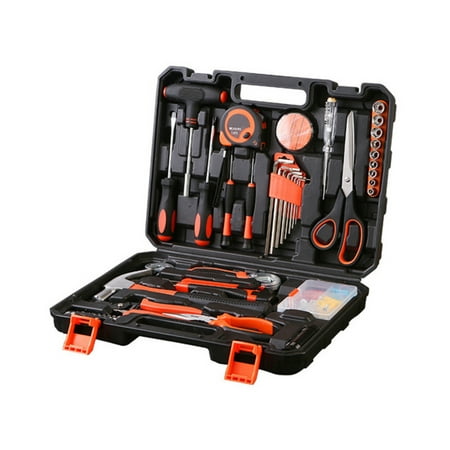 SuoKom Tool Set 72 Pieces Universal Household Hand Tool Kit With Plastic Tool Box Electrician Tool Storage Box on Clearance
