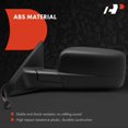 thumbnail image 2 of A-Premium Driver Side Power Door Mirror - Compatible with Ram 1500 2014-2018, 1500 Classic 2019-2022, Ram 2500 2013-2018 - Heated Manual Folding Textured Black - Replace# 68147863AO, 2 of 6