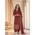 thumbnail image 2 of Party Wear Shalwar Kameez Suits Indian Pakistani Designer Plazzo Pant Dresses ( Red, 5XL - 52 ), 2 of 7