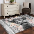 thumbnail image 3 of Area Rugs 2.7'x5', Black Cow Floral Carpet for Living Room Bedroom Dining Room, Grey Ombre Farmhouse Animals Throw Kitchen Rugs Non Slip Washable Rectangle Indoor Outdoor Rugs, 3 of 8