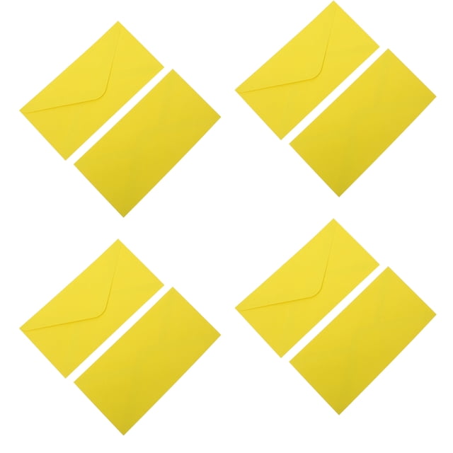 OULII 50Ud Sobres Para Tarjetas Amarillos Auto Adhesivos Para Invitaciones Y Correspondencia