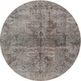 thumbnail image 1 of Ahgly Company Indoor Round Traditional Silver Pink Persian Area Rugs, 4' Round, 1 of 6