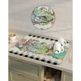 thumbnail image 4 of Spring Easter Dish Drying Mat for Kitchen Counter,Super Absorbent Quick Dry Coffee Bar Mat Pad Diatomaceous Mat Non Slip Dish Drainer Mat 16x18 Black White Plaid Colorful Eggs Bunny Eucalyptus Leaves, 4 of 6