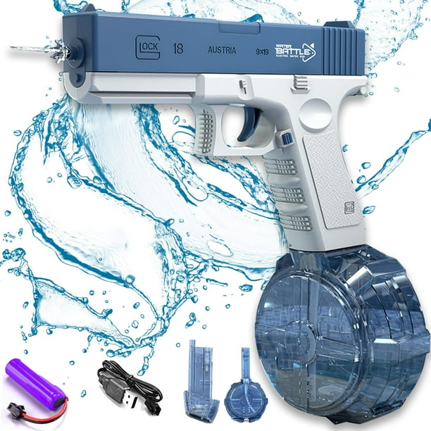 Pistola De Agua Eléctrica Automática – Ráfaga Continua, Gran Alcance Y Batería Recargable – Perfecta Para Verano