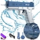 thumbnail image 1 of Pistola de agua eléctrica, pistolas de agua automáticas de un botón de hasta 32 pies de alcance con 434 CC+58 CC de alta capacidad, 2023 pistola de agua para niños adultos verano piscina fiesta playa al aire libre (azul) brillar Electrónica, 1 of 1
