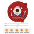 thumbnail image 6 of 13 Inch Round Placemats Set of 6, Christmas Gnomes Non Slip Heat Insulation PP Table Mats, Winter Xmas Snowflakes Textured Red Washable Place Mats for Kitchen Dining Party Table Decor, 6 of 7