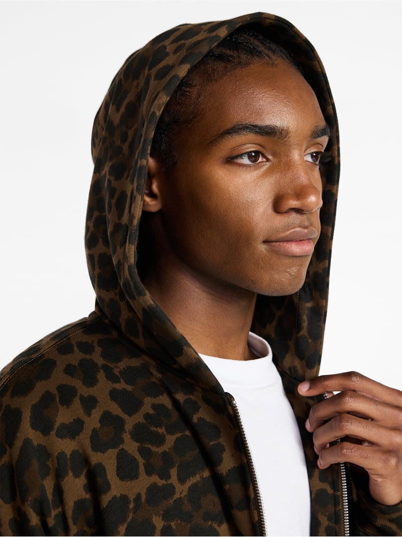 No Boundaries Zip Hoodie with Long Sleeves, Men's XS-4XLT