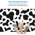 thumbnail image 4 of Cow Print Gaming Mouse Pad 31.5×11.8 Inch XL Black White Cow Spots Extended Large Mouse Pad Non-Slip Rubber Base Laptop Desk Pad Computer Keyboard Mouse Mat Home Office Decor Accessories, 4 of 6