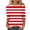 Red, variant on Summer Women's Striped Tops 3/4 Sleeve Round Neck Casual Loose Blouse Printed Pullover Fashion Basic Tee Shirt, Red XXL