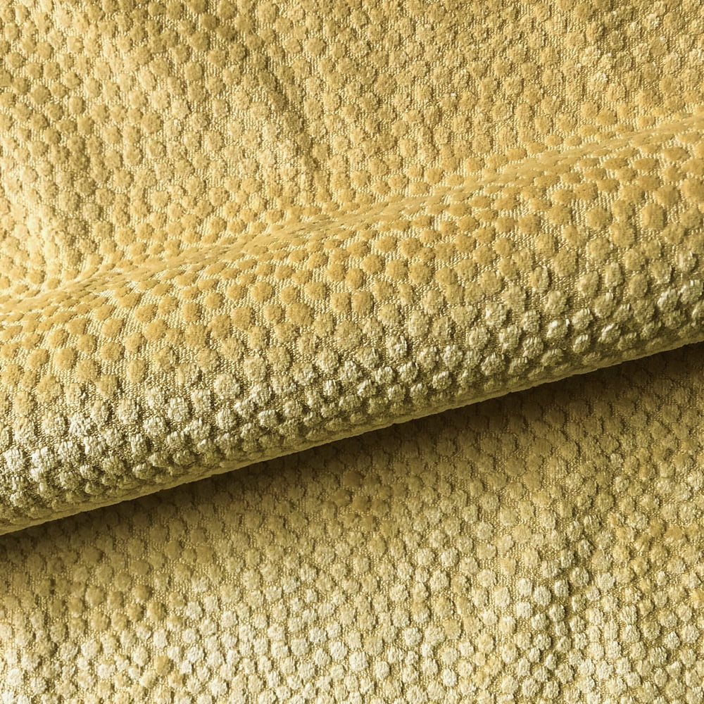 Yellow Retro Dotted Chenille Upholstery Fabric 54" by the Yard